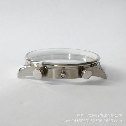 工厂不锈钢表壳现货 钟表配件精钢表壳 适配机械表透视底防水手表