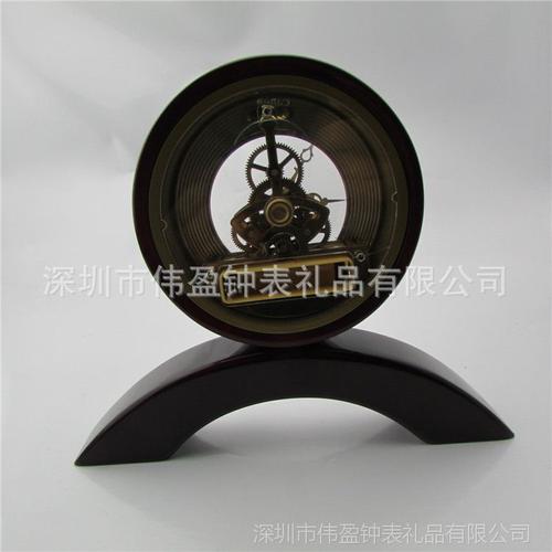 【钟表工厂直销实木工艺座钟 精美礼品座钟 欢迎订购】图片